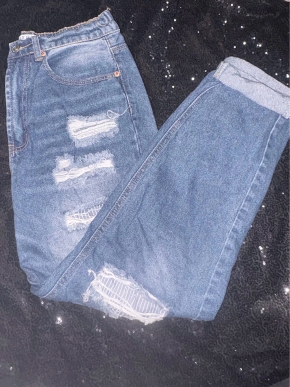 Wax Jean Light Blue Distressed Boyfriend Jeans